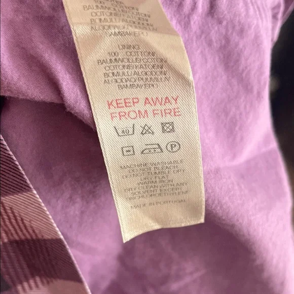 Burberry Purple Plaid Kids Dress - Picture 5 of 5